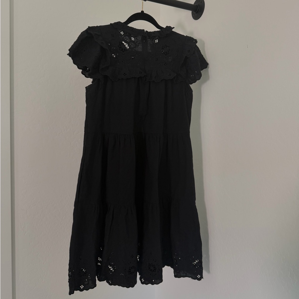 Sea New York Black Tiered Eyelet Mini Dress - Picture 4 of 5